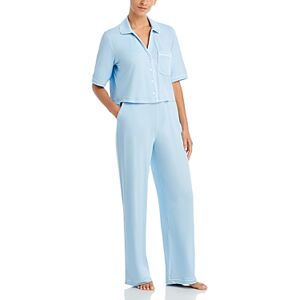 Aqua Boxy Shirt & Wide Leg Pajama Set - 100% Exclusive  - Clear Sky - Size: Largefemale