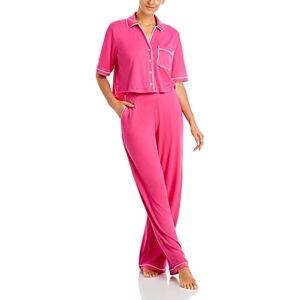 Aqua Boxy Shirt & Wide Leg Pajama Set - 100% Exclusive  - Fuchsia Rose - Size: Largefemale