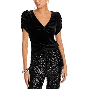 Aqua Velvet Short Puff Sleeve Top - 100% Exclusive  - Black - Size: Extra Smallfemale