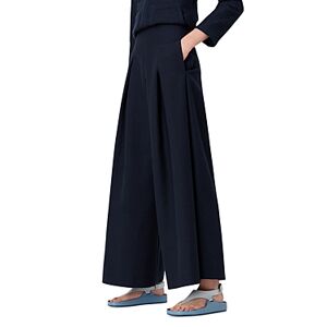 Emporio Armani Pleated Wide Leg Pants  - Solid Light - Size: 42 IT/6 USfemale