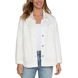 Liverpool Los Angeles Button Front Shirt Jacket  - Bright White - Size: Extra Smallfemale