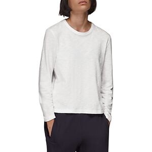 Whistles Organic Long Sleeve Tee  - White - Size: Extra Smallfemale