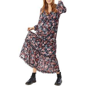 Ingrid & Isabel Tie Front Tiered Maxi Dress  - Paisley - Size: Smallfemale