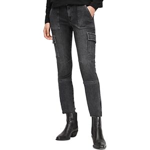 Allsaints Duran Skinny Cargo Jeans in Washed Black  - Washed Black - Size: 28female