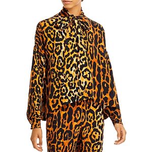 Libertine Leopardo Silk Tie Blouse  - Leopardo - Size: Largefemale