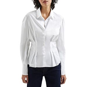 French Connection Conscious Rhodes Pleated Shirt  - Linen White - Size: Smallfemale