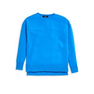 Aqua Girls' Cashmere High Low Crewneck Sweater, Big Kid - 100% Exclusive  - Island Blue - Size: Large