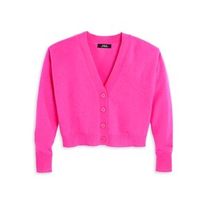 Aqua Girls' Cashmere Cardigan, Big Kid - 100% Exclusive  - Neon Pink - Size: Large