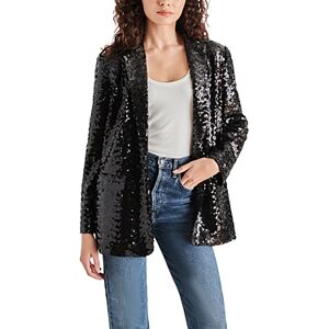 Steve Madden Imaan Clustered Sequin Boyfriend Blazer  - Black - Size: Smallfemale