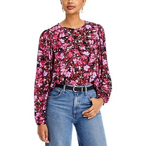 Vero Moda Bea Balloon Sleeve Top  - Black Aopomni - Size: Extra Smallfemale