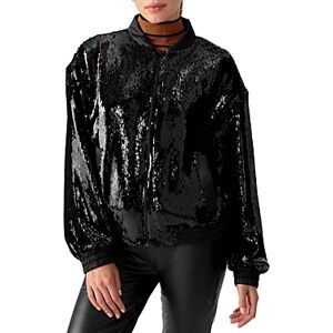 Sanctuary Sloan Sequined Bomber Jacket  - Black - Size: Smallfemale