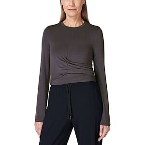 Sweaty Betty Wrap Front Long Sleeve Top  - Urban Grey - Size: Largefemale