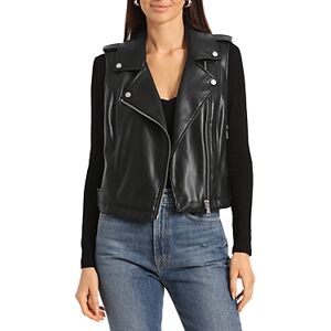 Bagatelle Faux Leather Biker Jacket  - Black - Size: Smallfemale