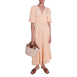 Maje Robby Lou Maxi Dress  - Pale Orange - Size: 34 FR/2 USfemale