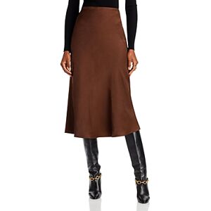 Aqua Midi Slip Skirt - 100% Exclusive  - Chocolate - Size: Largefemale