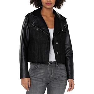 Liverpool Los Angeles Mixed Media Moto Jacket  - Motoway - Size: Extra Smallfemale