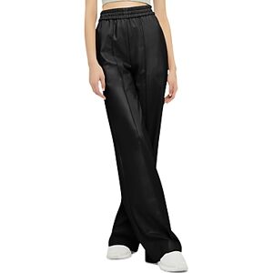 Wolford Faux Leather Wide Leg Pants  - Black - Size: Smallfemale