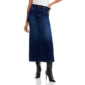 Aqua Denim Midi Skirt - 100% Exclusive  - Dark Wash - Size: Largefemale