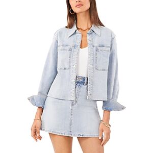 1.state Cropped Denim Jacket  - Light Blue - Size: Extra Smallfemale