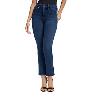 Good American Cotton Blend Good Legs High Rise Straight Jeans in Bb04  - Blue 004 - Size: 6 / 28female