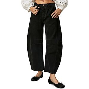 Free People Good Luck Mid Rise Barrel Jeans  - Soundwave - Size: 24female