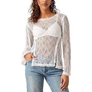 Free People On The Road Twisted Tee  - Ivory - Size: Largefemale