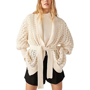 Ba&sh ba & sh Kyr Shawl Collar Cardigan  - Off White - Size: Mediumfemale