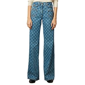 Gerard Darel Anna Mid Rise Bootcut Jeans in Blue  - Blue - Size: 34 FR/2 USfemale