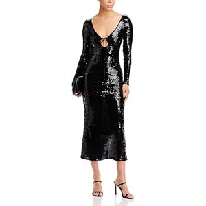 Bardot Verona Sequin Maxi Dress  - Black - Size: 4female