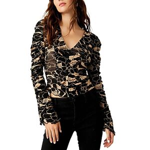 Free People Through the Meadow Top  - Black Combo - Size: Largefemale