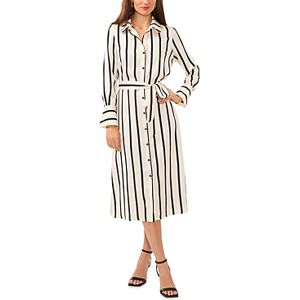 Vince Camuto Belted Shirt Dress  - Soft Cream - Size: Mediumfemale