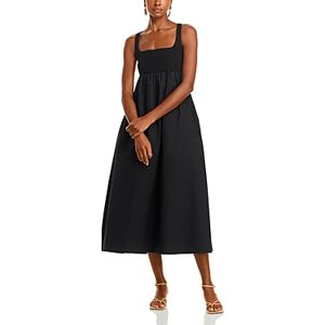 English Factory Tie Back Knit Maxi Dress  - Black - Size: Extra Smallfemale