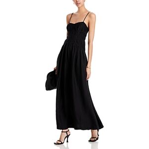 Aqua Crinkle Smocked Maxi Dress - 100% Exclusive  - Black - Size: Smallfemale