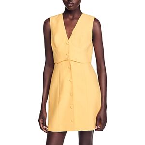 Sandro Ryana Two in One Dress  - Yellow Orange - Size: 34 FR/2 USfemale