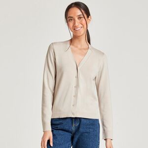 Thought Posie Organic Cotton V-Neck Cardigan - Vanilla Cream