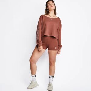 Adidas Slouchy Crew Sweatshirt - Step Into You - Women Sweatshirts  - Brown - Size: Medium