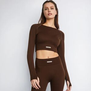 Peach Fit Sophia Seamless - Women T-shirts  - Brown - Size: Small