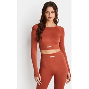 Peach Fit Sophia Seamless - Women T-shirts  - Brown - Size: Extra Small