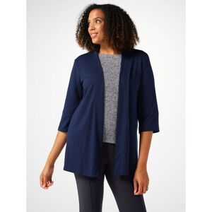 Kim & Co Soft Touch 3/4 Sleeve Dip Back Cardigan