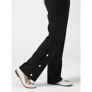 Nina Leonard Peble Crepe Boot Cut Trousers with buttons