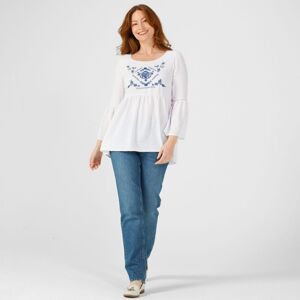 Nina Leonard Boho Embroidered Tunic