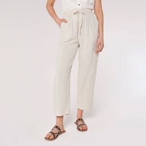 Apricot Linen Mix Palazzo Trousers