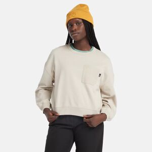 Timberland Textured Crew Sweatshirt For Women In Beige Beige, Size XS