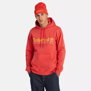 Timberland 50th Anniversary Hoodie Sweatshirt In Red Red Unisex, Size XS