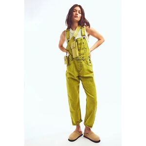 We The Free Ziggy Denim Overalls at Free People in Acid Yellow, Size: XS - female