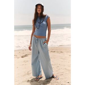 Livin' In It Cotton-Linen Trousers by free-est at Free People in Blue Bell, Size: XS - female