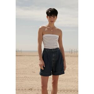 Carrie Striped Tube Top by Intimately at Free People in White/Black Combo, Size: M/L - female