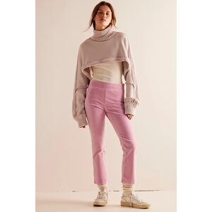 In My Feelings Velvet Crop Slim Flare Trousers at Free People in Candy Lilac, Size: Small - female