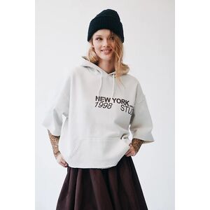 New York SS Hoodie at Free People in Stone, Size: XS - female