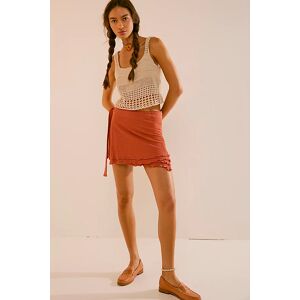 Rhodes Linen Sweater Skirt by free-est at Free People in Red Mango, Size: XL - female